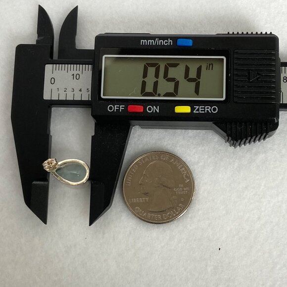 Sterling Silver 925 14K Gold Pear Shaped Chunky Blue Topaz Stud Earrings - Picture 15 of 16